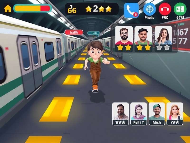Subway Speed Run Delhi gameplay screenshot showing character running through Delhi metro station
