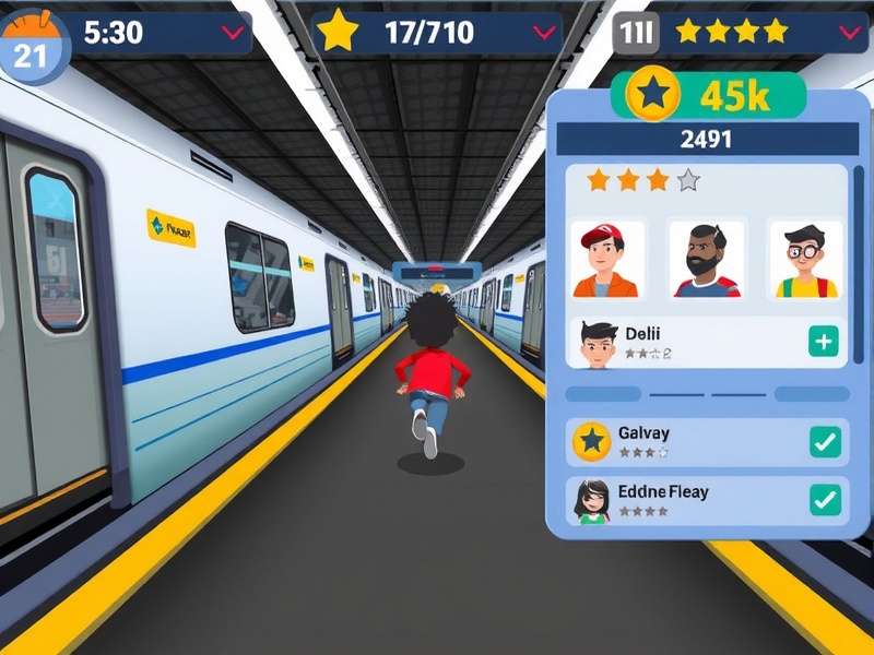Subway Speed Run Delhi character selection screen showing diverse avatars